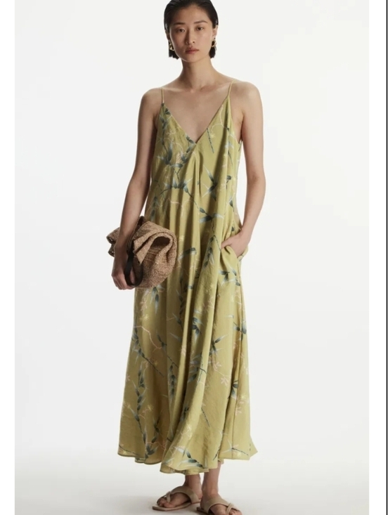 COS Dresses & Skirts - COS v neck slip maxi dress Size 10 Spring,summer Dress 100%cotton.